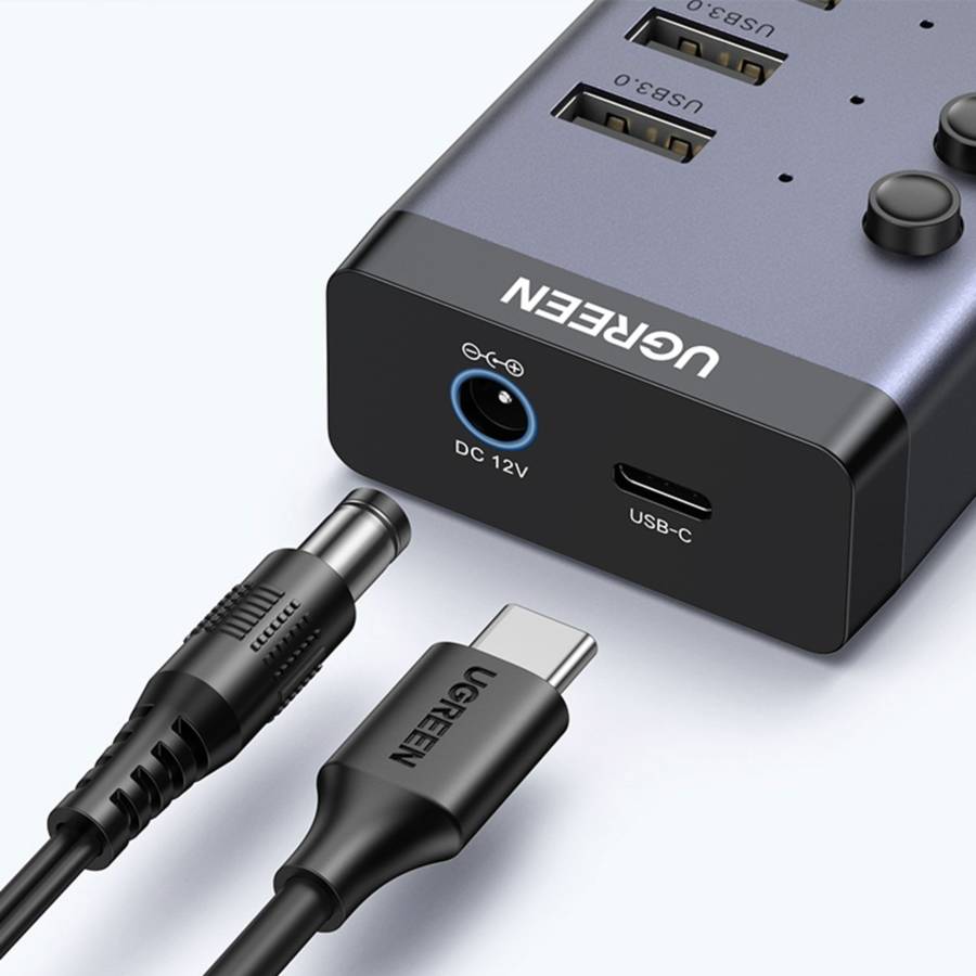 UGREEN 7 in 1 USB 3.0 Hub-Grey