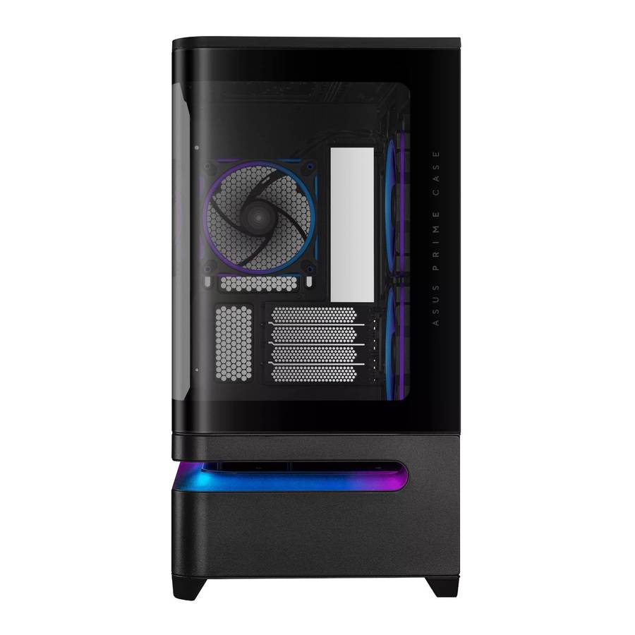 Asus Prime AP202 ARGB Curved Tempered Glass Micro-ATX Chassis  Black