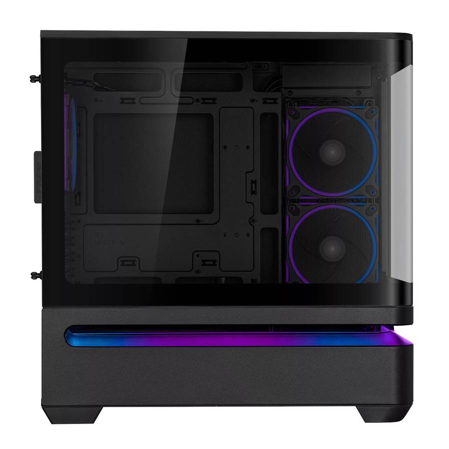 Asus Prime AP202 ARGB Curved Tempered Glass Micro-ATX Chassis  Black
