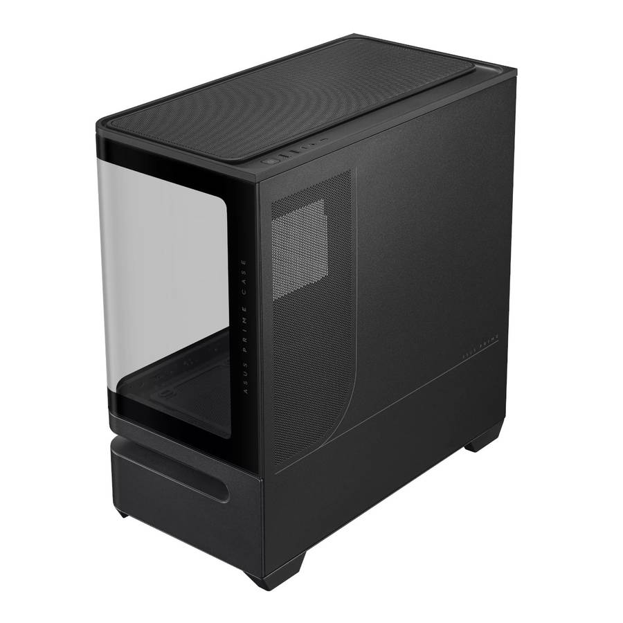 Asus Prime AP202 ARGB Curved Tempered Glass Micro-ATX Chassis  Black