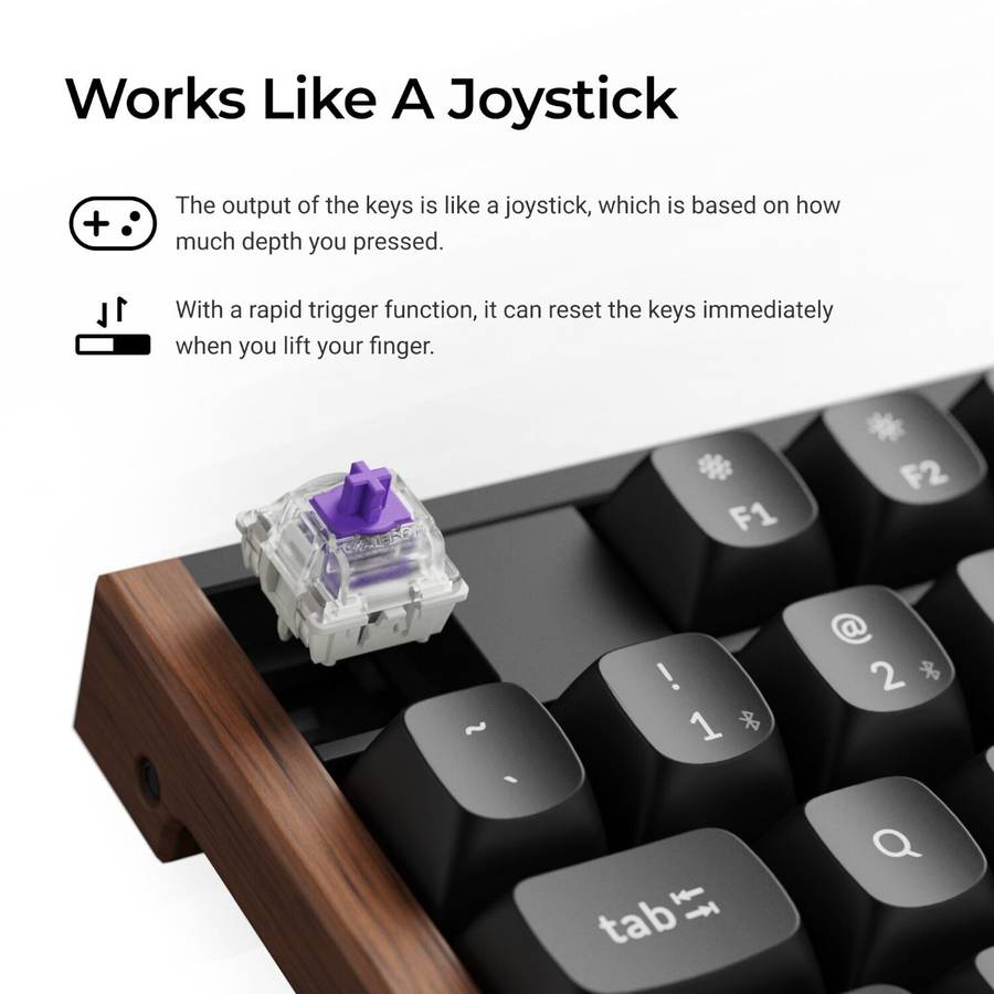 Keychron K10 HE 100% Wireless Magnetic Gaming Keyboard Nebula Switches  Black