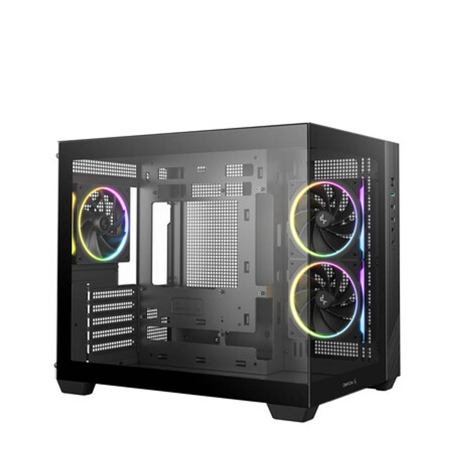 Deepcool CG330 3F Panoramic Dual-Chamber Micro-ATX Gaming Chassis - Black