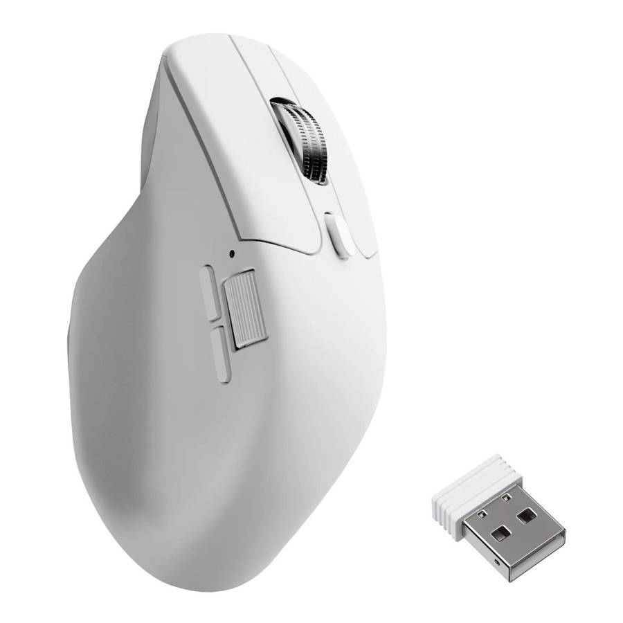 Keychron M6S-A24 PixArt 3950 8K 30000DPI Wireless Mouse (BT/2.4GHz/Wired) - White