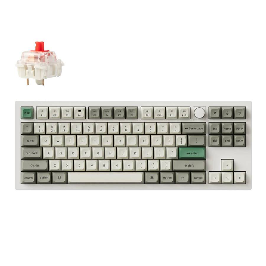 Keychron Q3 Max 80% Full Assembled Knob Red Switch Hot-Swap Gateron Jupiter RGB Wireless Keyboard...