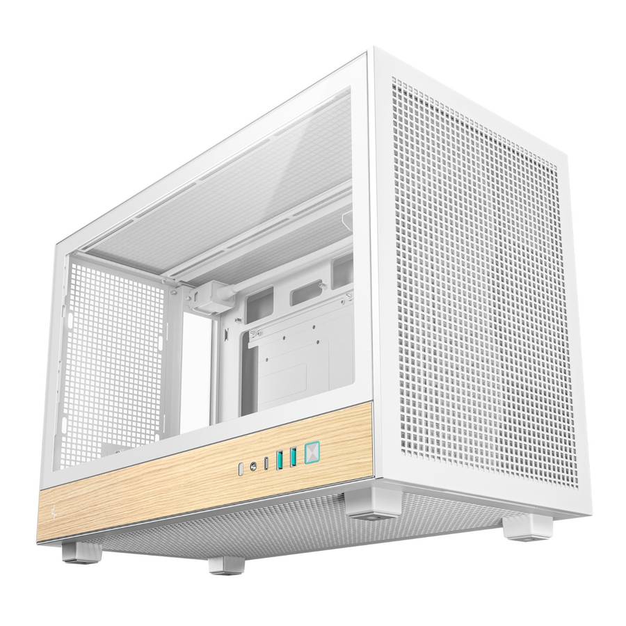 DeepCool CH260 Wood mATX Gaming Chassis White