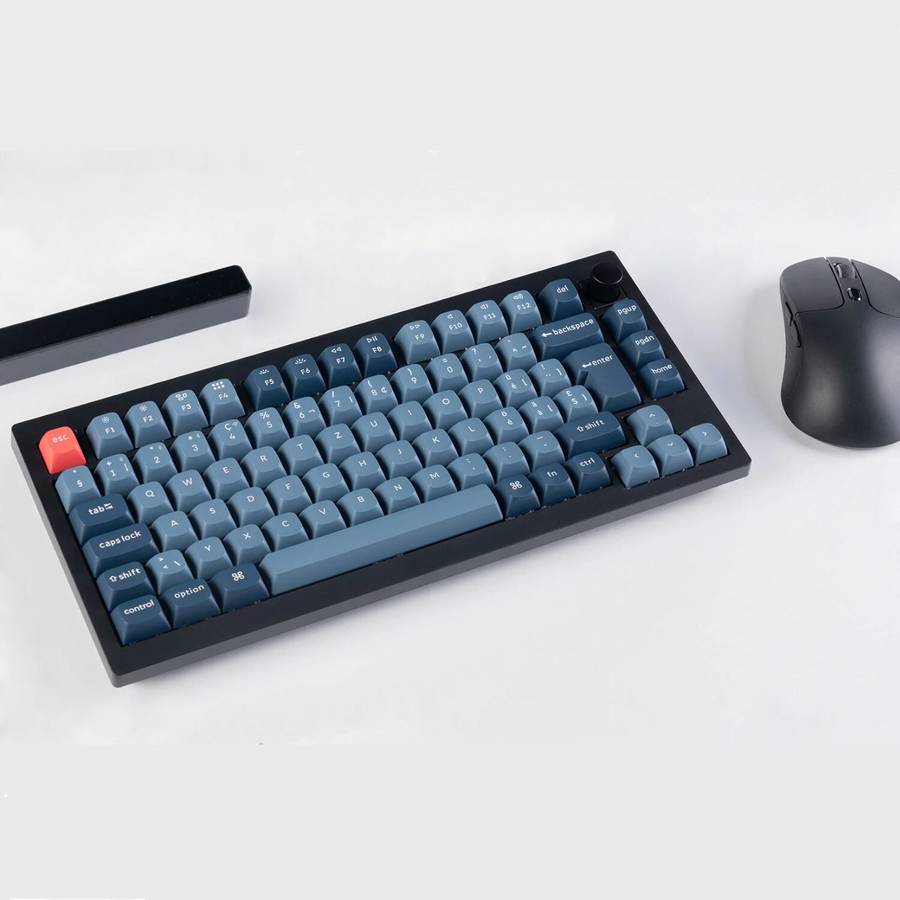 Keychron V1 Max QMK/VIA Wireless Custom Mechanical Keyboard | BROWN Switches  Black