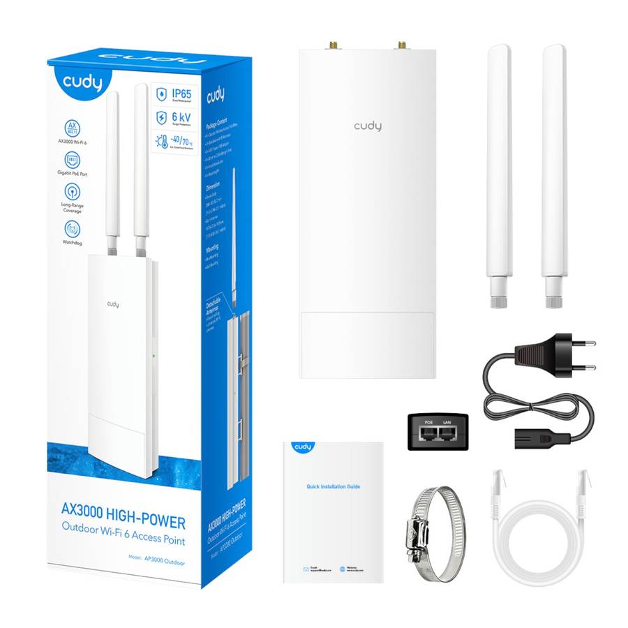 Cudy AX3000 2.5G Dual Band Ceiling Access Point- Outdoor