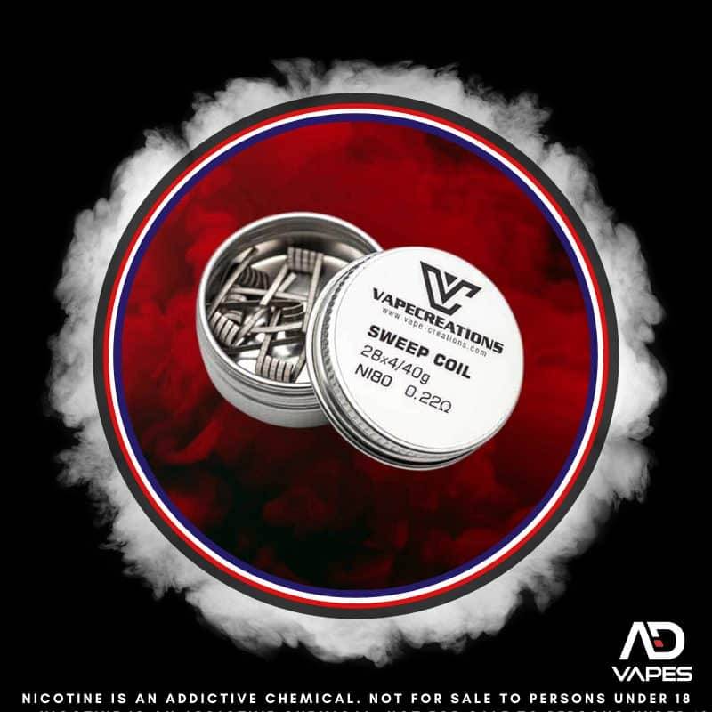 Vape Creations Sweep Coil Ni80 Prebuilt 6 pack