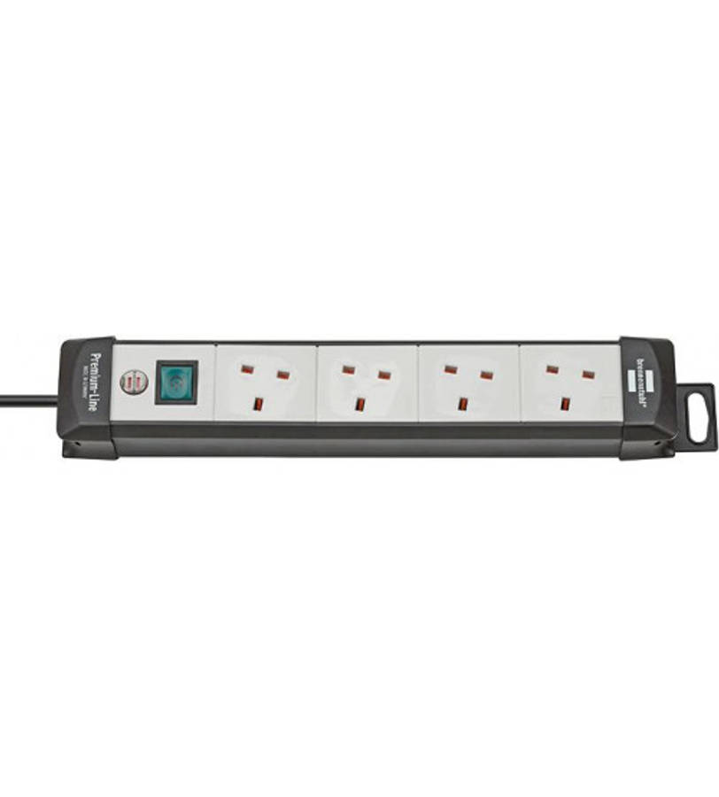 Brennenstuhl Premium-Line Multiplug 4-way SA 1.8m Grey (3155517014) SCRATCHED CONSIGNMENT