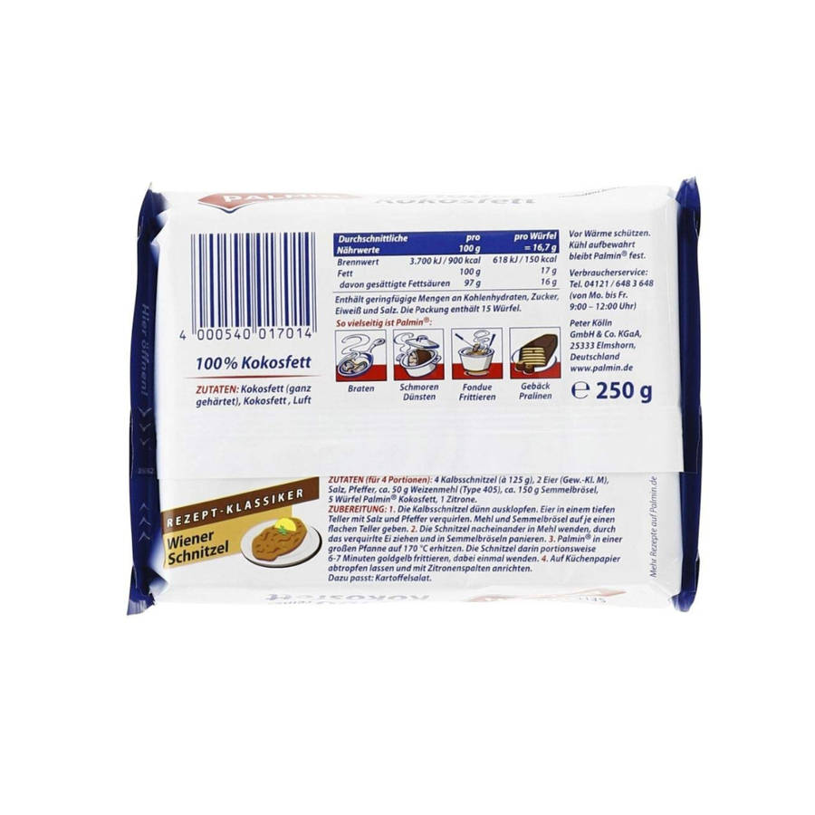 Palmin 100% Pure Vegan Coconut Oil | Kokosfett - 250g (BB)