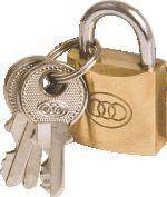 Padlock Tri Brass - 20mm