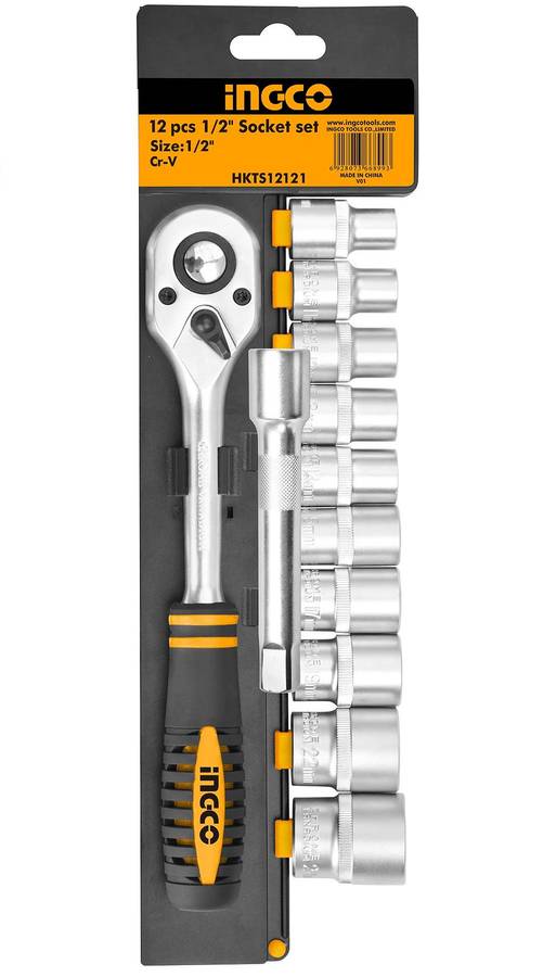 Ingco Socket Set 1/2" - 12 Piece