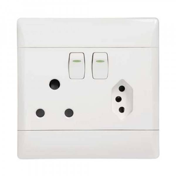 Cbi Euro Vertical Switch Plug - 4X4 White