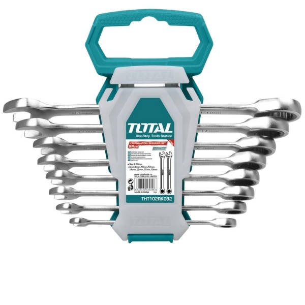 Total - Ratchet Spanner Set - 8 Pieces