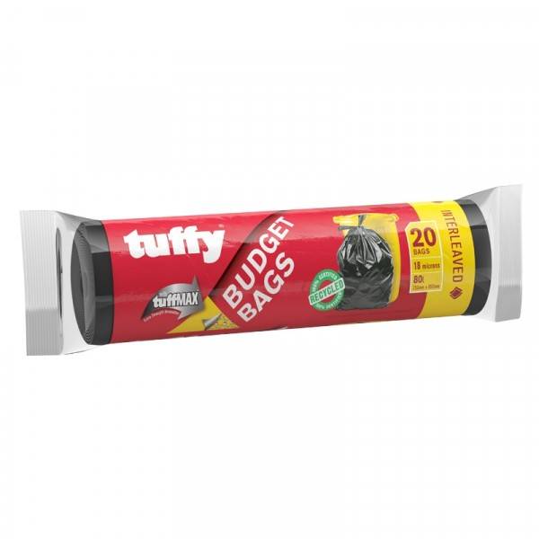 Bulk Pack 3 x Tuffy Budget Bags - 80 Litres - 20 Per Roll