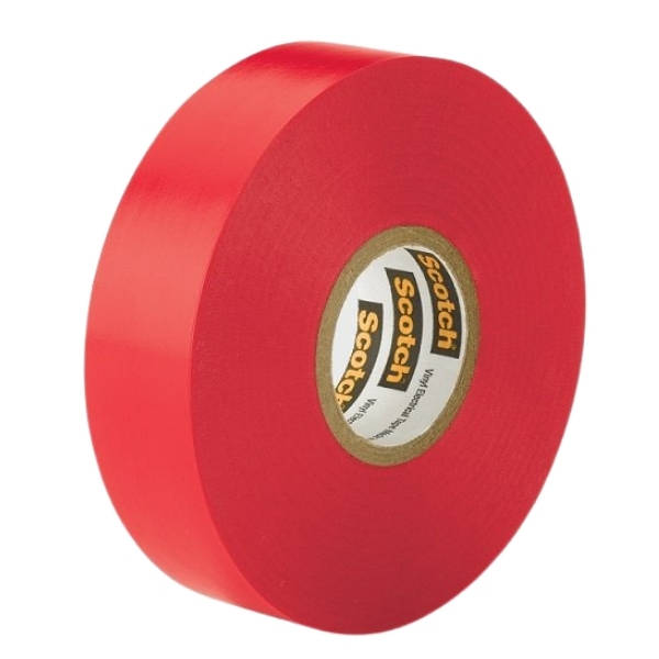 Scotch - Vinyl Electrical Tape - 3m (Red)