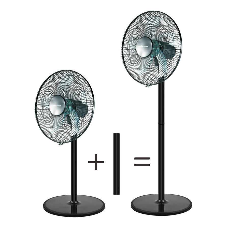Mellerware Fan 2 in 1 Stand &amp; Pedestal Plastic Black 40cm 50W
