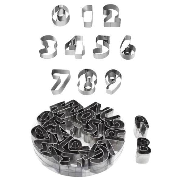 O'lala - Alphabet and Number Cookie Cutter Sets - 35 Piece In Total