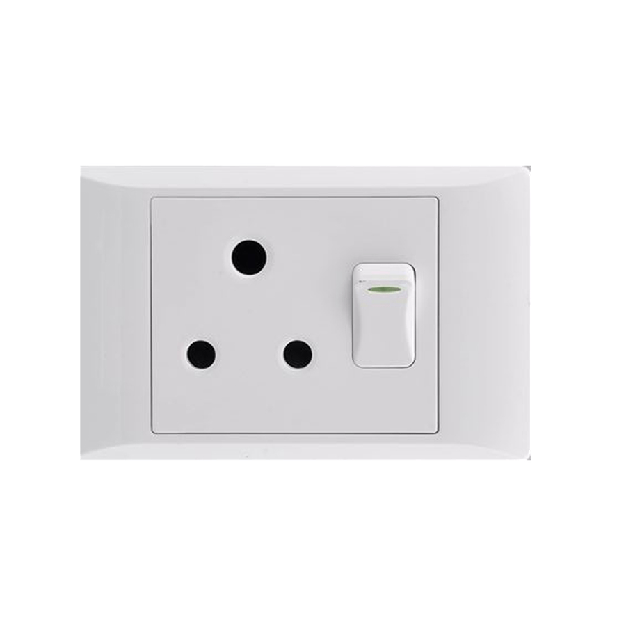 Socket 16A 2X4 Single White E/Mate