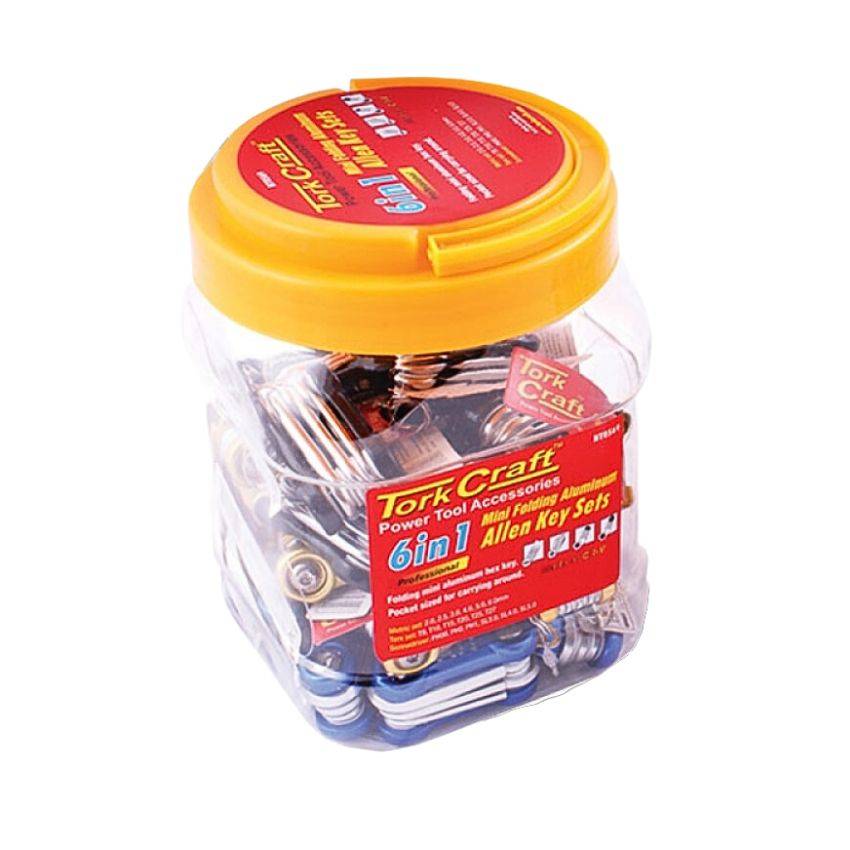 Tork Craft - Allen Key Sets 6 in1 /Aluminium Folding Key Set- 30Pc In Tub