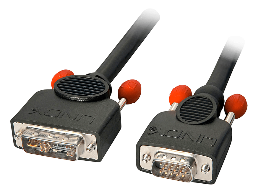 Lindy 2m DVI-I to VGA Male Analogue Adapter Cable (41196)