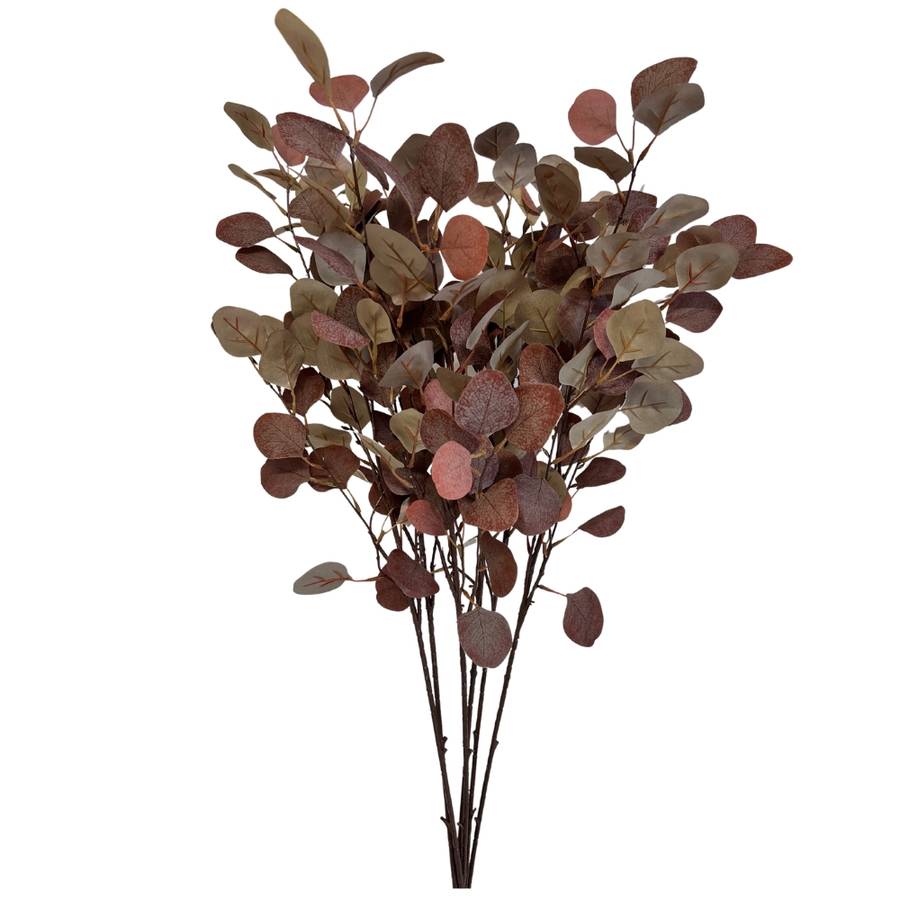 Toolhome Blossoms - Eucalyptus Burgundy (Pack of 12 Stems) - 93cm