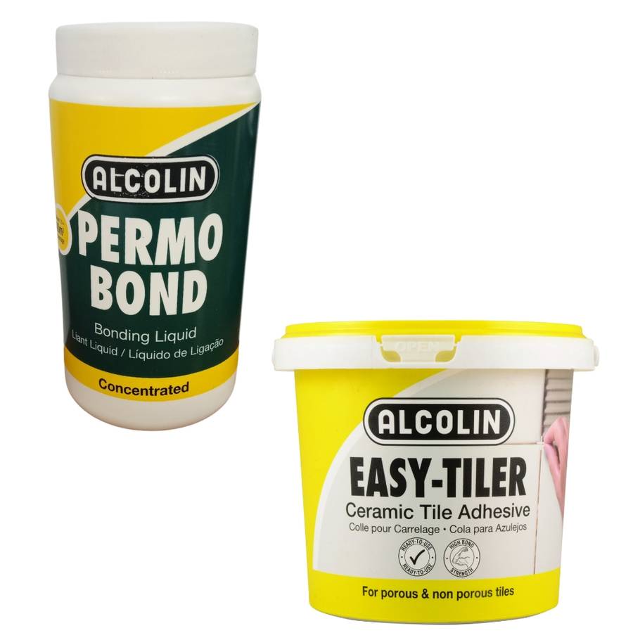 Alcolin - Easy-Tiler Adhesive - 1.5kg with Permobond - 1L