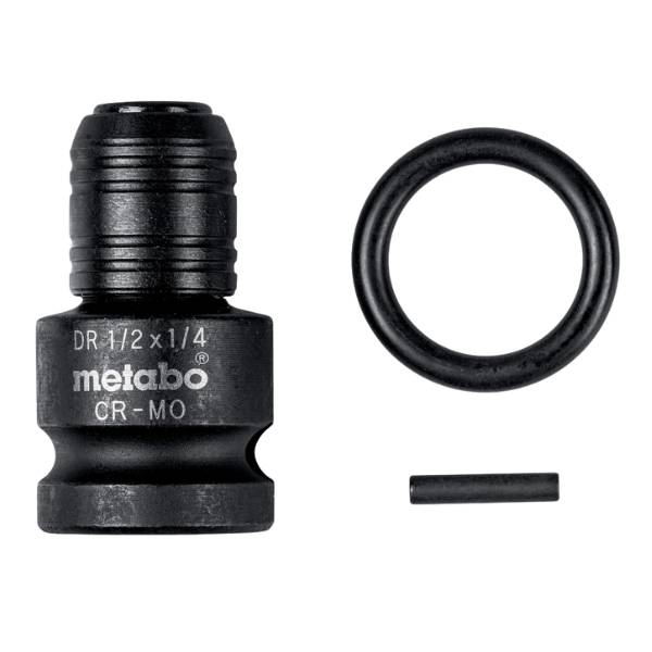 Metabo - Adapter 1/2" to 1/4" E6.3, 3 pieces, impact-proof