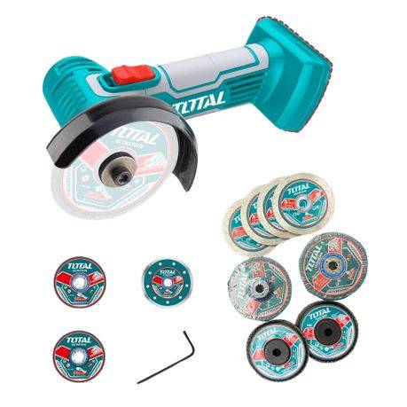 Total Tools - Mini Cut-off Tool 76mm with Mini Assorted Discs 30Pc - Solo