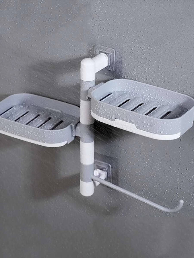 Wall-Mounted Rotating Soap Holder