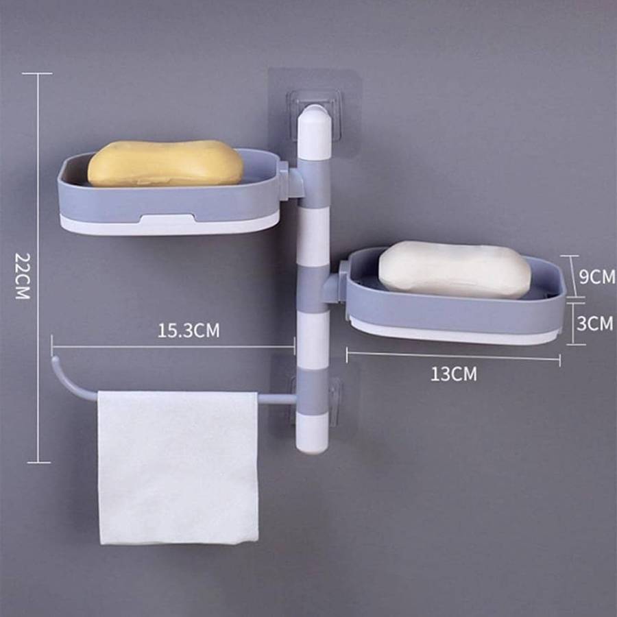 Wall-Mounted Rotating Soap Holder