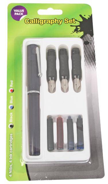 Pen Caligraphy Set 8 Piece 3Colours-Ink (071-003043)