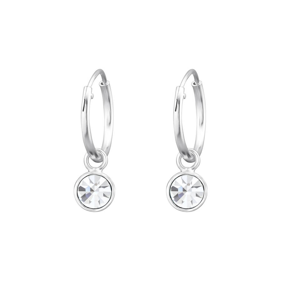 ER2378-CR   Sterling Silver CZ Sleeper Ear rings