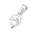 P02023-SS   Sterling silver dolphin pendant necklace