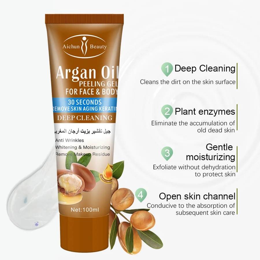 Argan Oil Deep Cleaning Peeling Gel For Face and Body