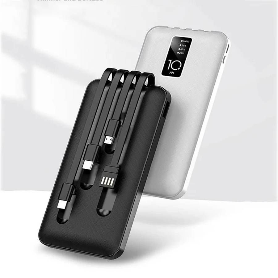 10000 mAh Fast Charge Power Bank With LED Screen