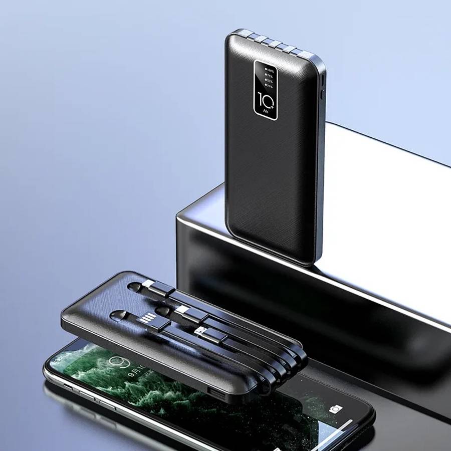 10000 mAh Fast Charge Power Bank With LED Screen