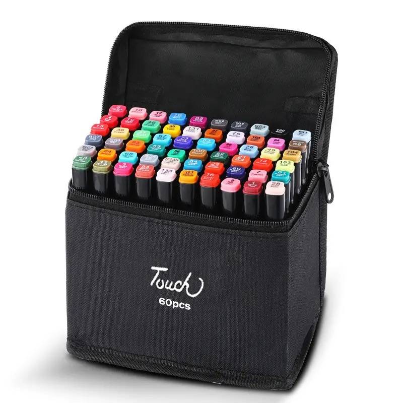Highlighter Marker Pen Set, Double Sided Alcohol Art Markers 60 Piece