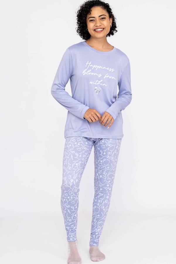Womens Winter Pyjama Set Long Sleeve PJ