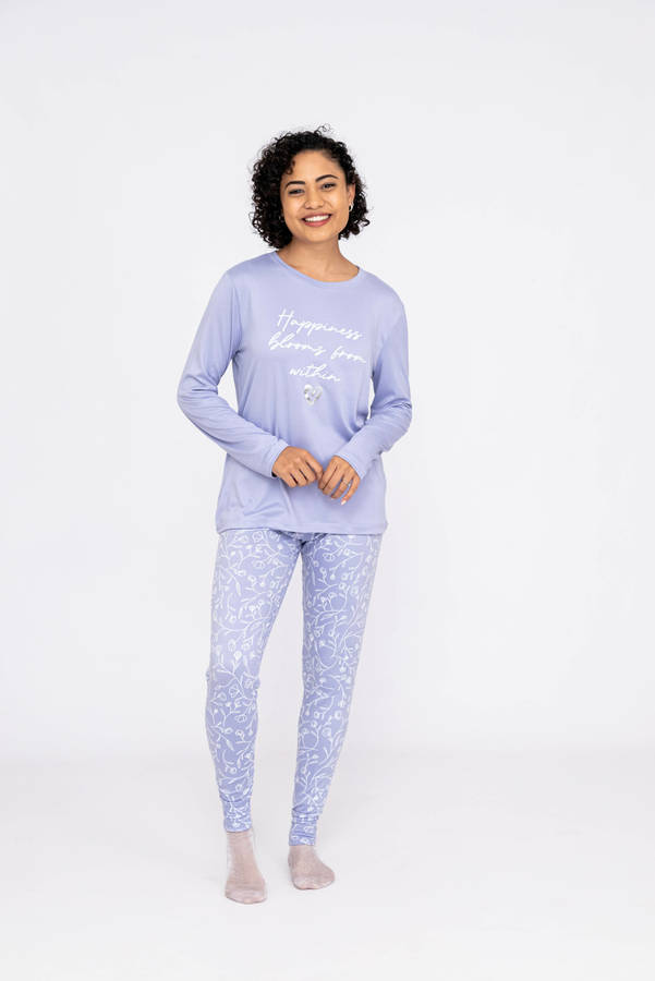Womens Winter Pyjama Set Long Sleeve PJ