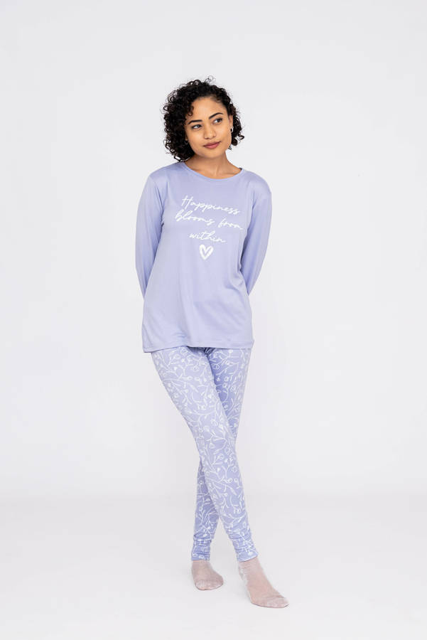 Womens Winter Pyjama Set Long Sleeve PJ