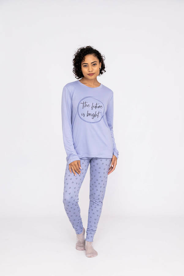 Womens Winter Pyjama Set Long Sleeve PJ