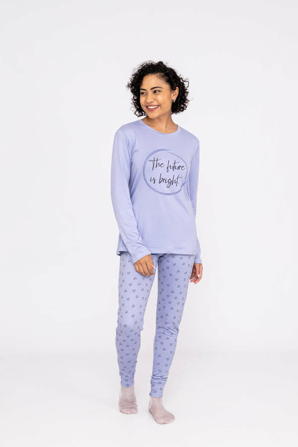 Womens Winter Pyjama Set Long Sleeve PJ