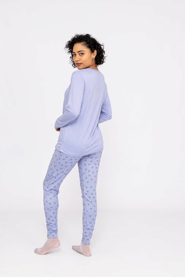 Womens Winter Pyjama Set Long Sleeve PJ