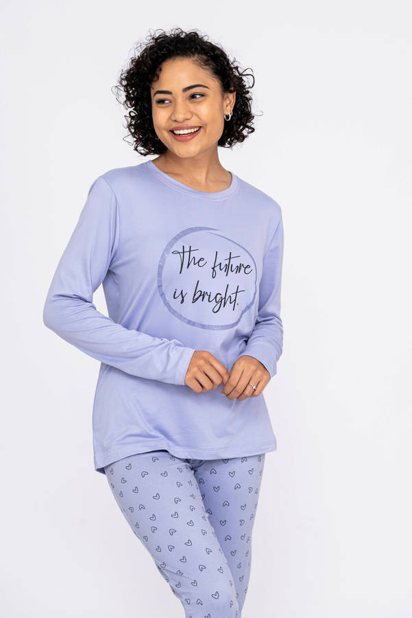 Womens Winter Pyjama Set Long Sleeve PJ