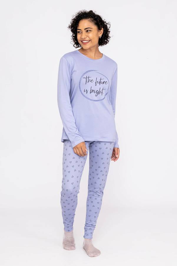 Womens Winter Pyjama Set Long Sleeve PJ