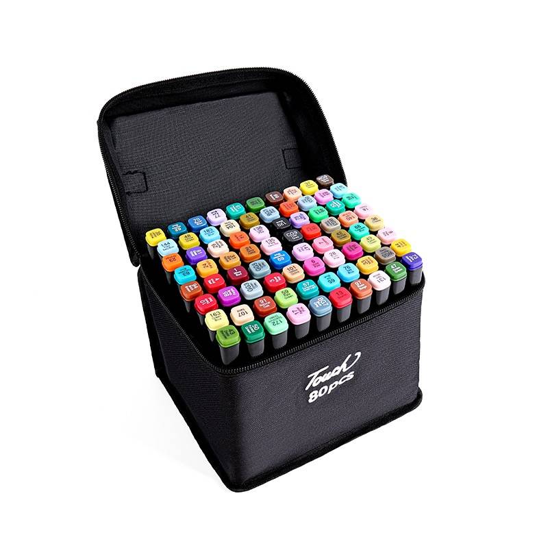 Highlighter Marker Pen Set, Double Sided Alcohol Art Markers 60 Piece