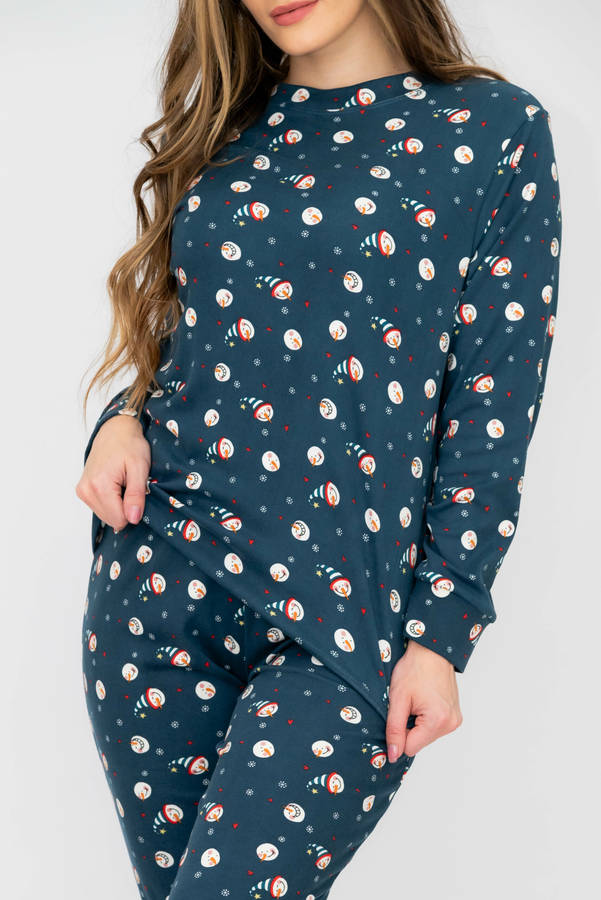Ladies Printed Long Sleeve Pyjama Set