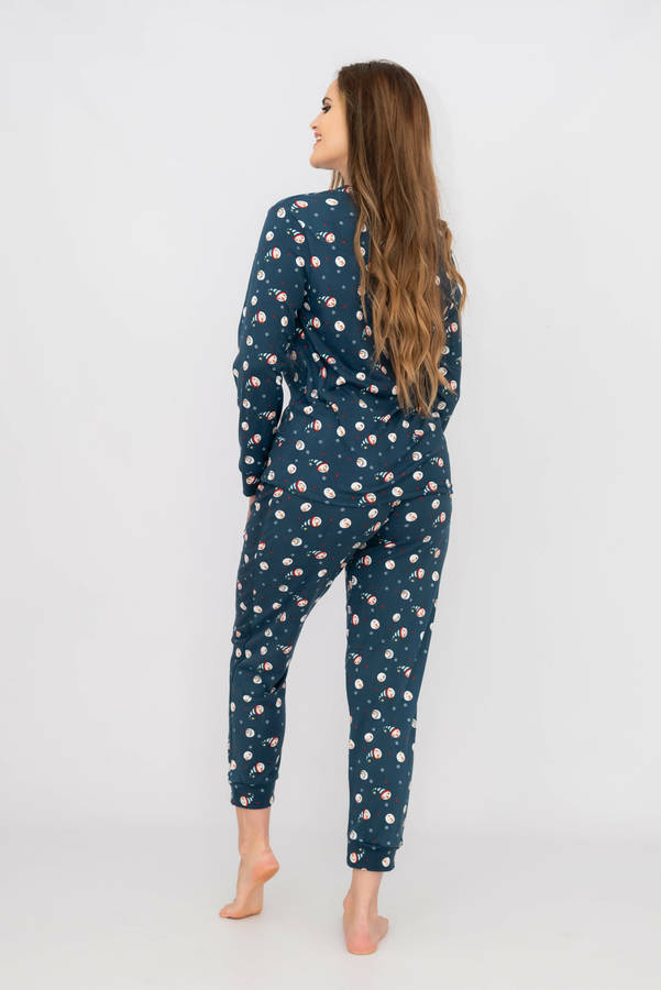 Ladies Printed Long Sleeve Pyjama Set
