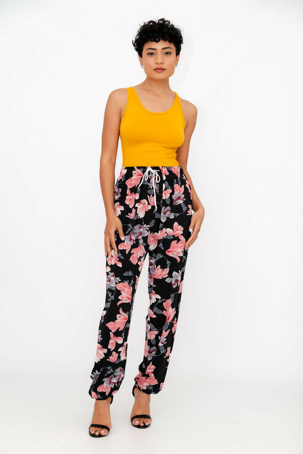 Casual Printed Harem Wide Leg Everyday Pants